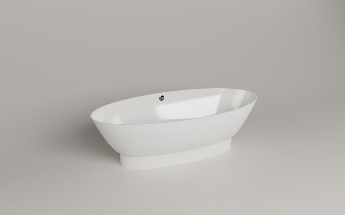 Ванна из искусственного камня ESSE Barbados 180x87 белая