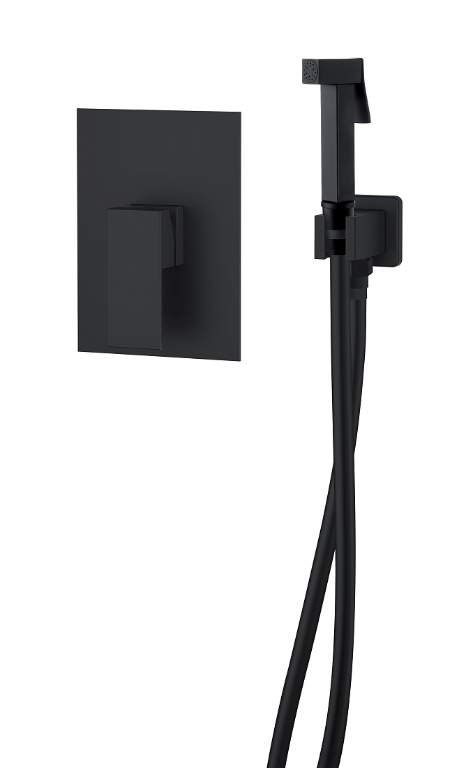 Гигиенический душ D&K Bayern.Liszt DA1515005 со смесителем черный матовый