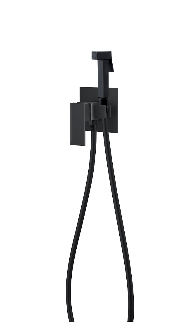 Гигиенический душ D&K Bayern.Liszt DA1514505 со смесителем черный матовый