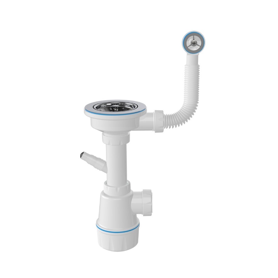 Сифон для мойки Nova NV1041 с отводом для стиральной машины