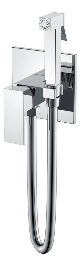 Гигиенический душ Boheme Qubic 477-CR со смесителем, хром