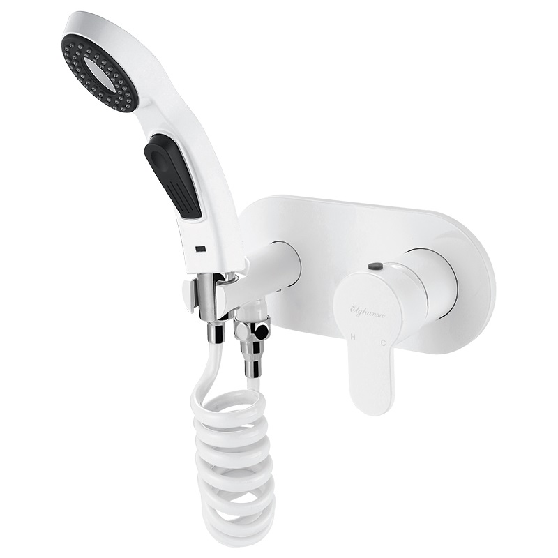 Гигиенический душ Elghansa Dynamic 15R0883-White (Set-57) встраиваемый, белый