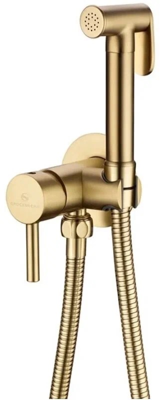 Гигиенический душ Grocenberg GB001MG со смесителем, золото матовое
