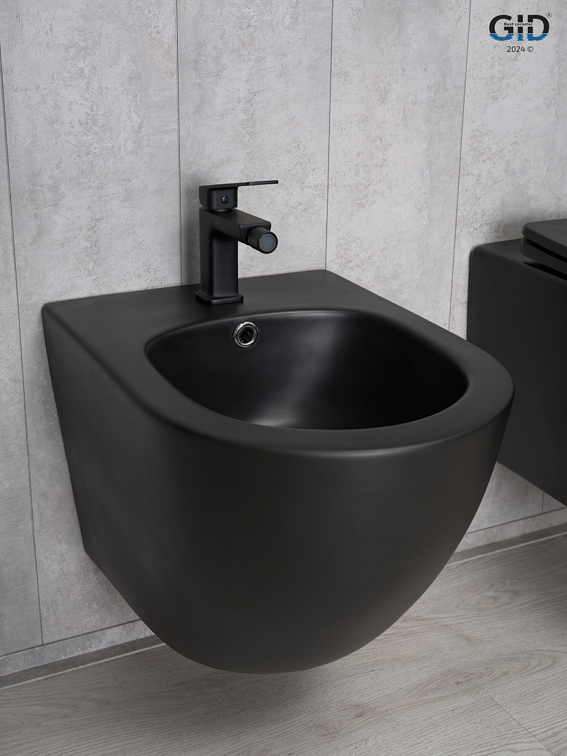 Биде подвесное Gid BDP-96BM черное матовое