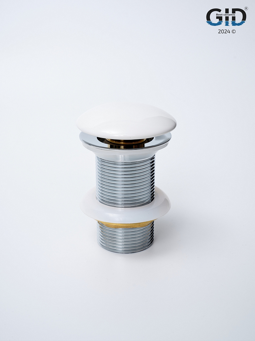 Донный клапан для раковины Gid Wh100 керамический без перелива