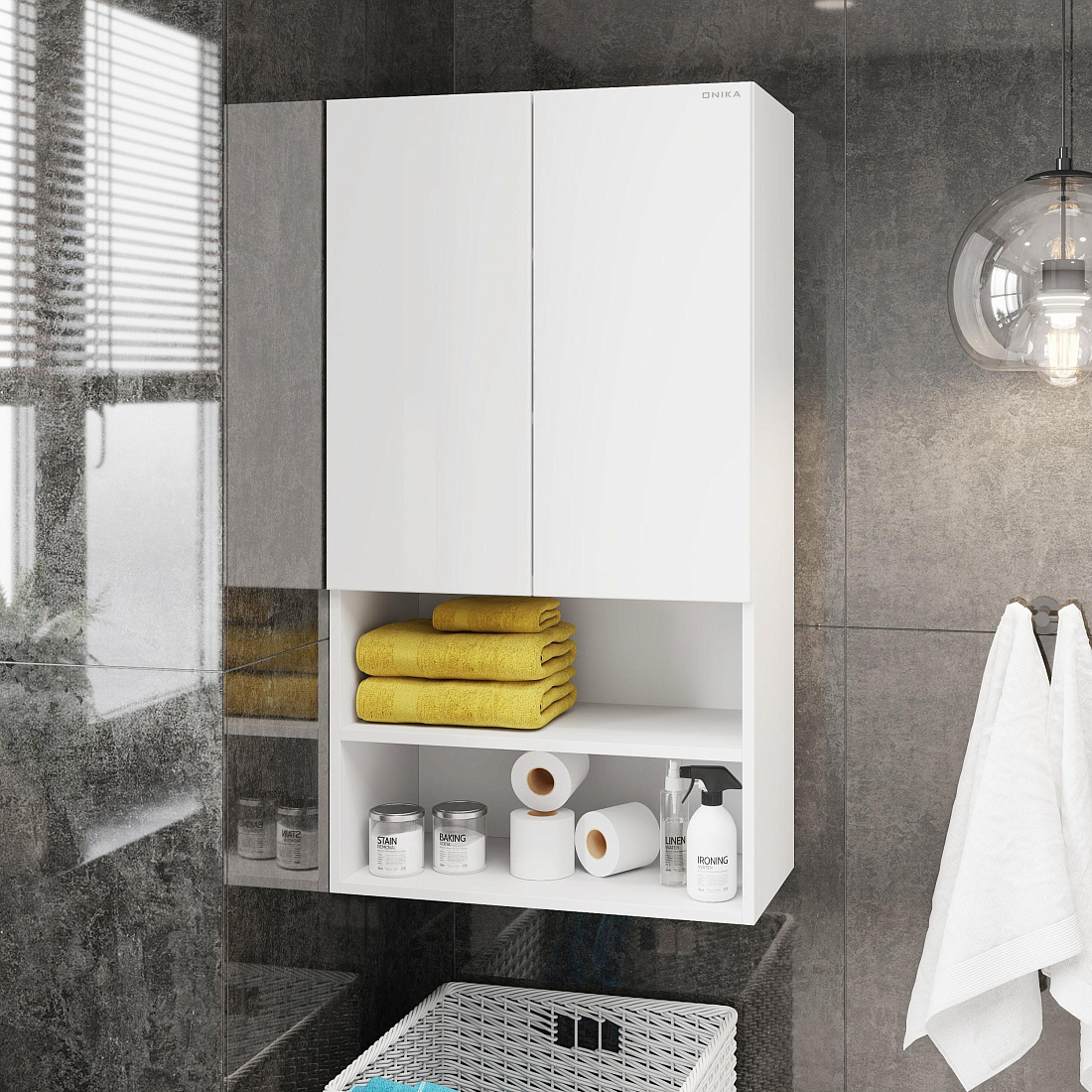 Шкаф Onika Маркус Нова 60 подвесной, белый