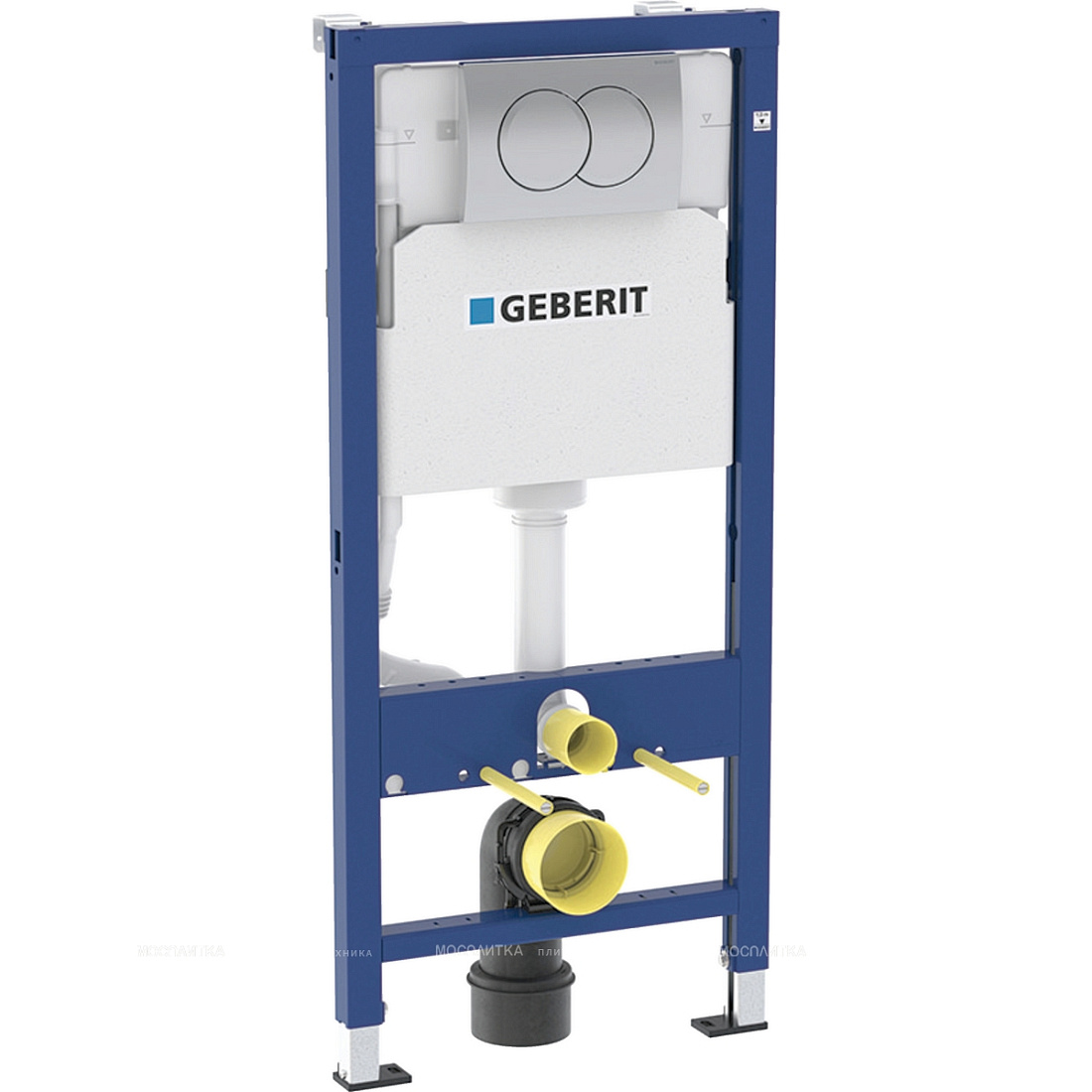 Инсталляция для унитаза Geberit Delta 458.149.21.1 с панелью смыва хром