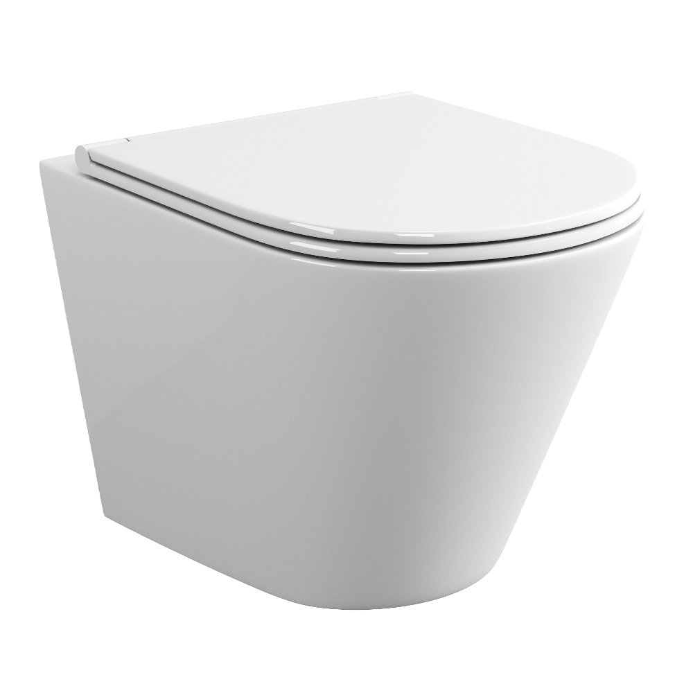 Унитаз подвесной безободковый Bauedge Nimb BK0001, белый