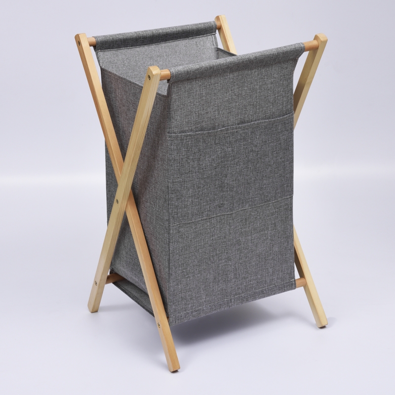 Корзина для белья WasserKRAFT Nau WB-772-L серая