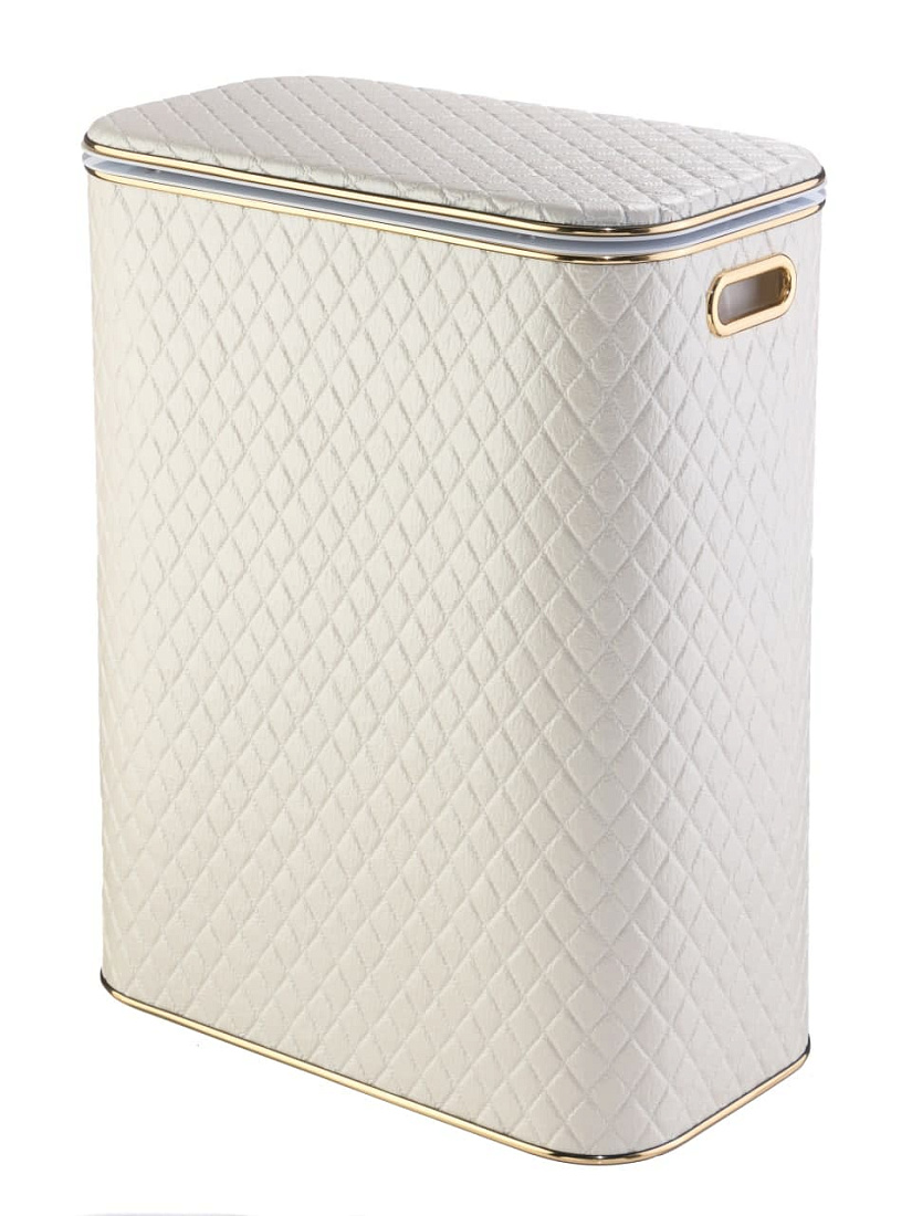 Корзина для белья Geralis CLG-B бежевая/золото