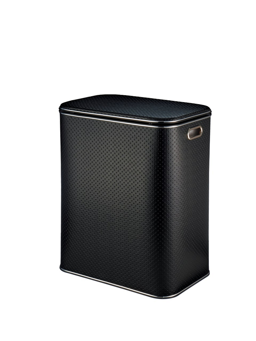 Корзина для белья Geralis PBH-S черная/хром