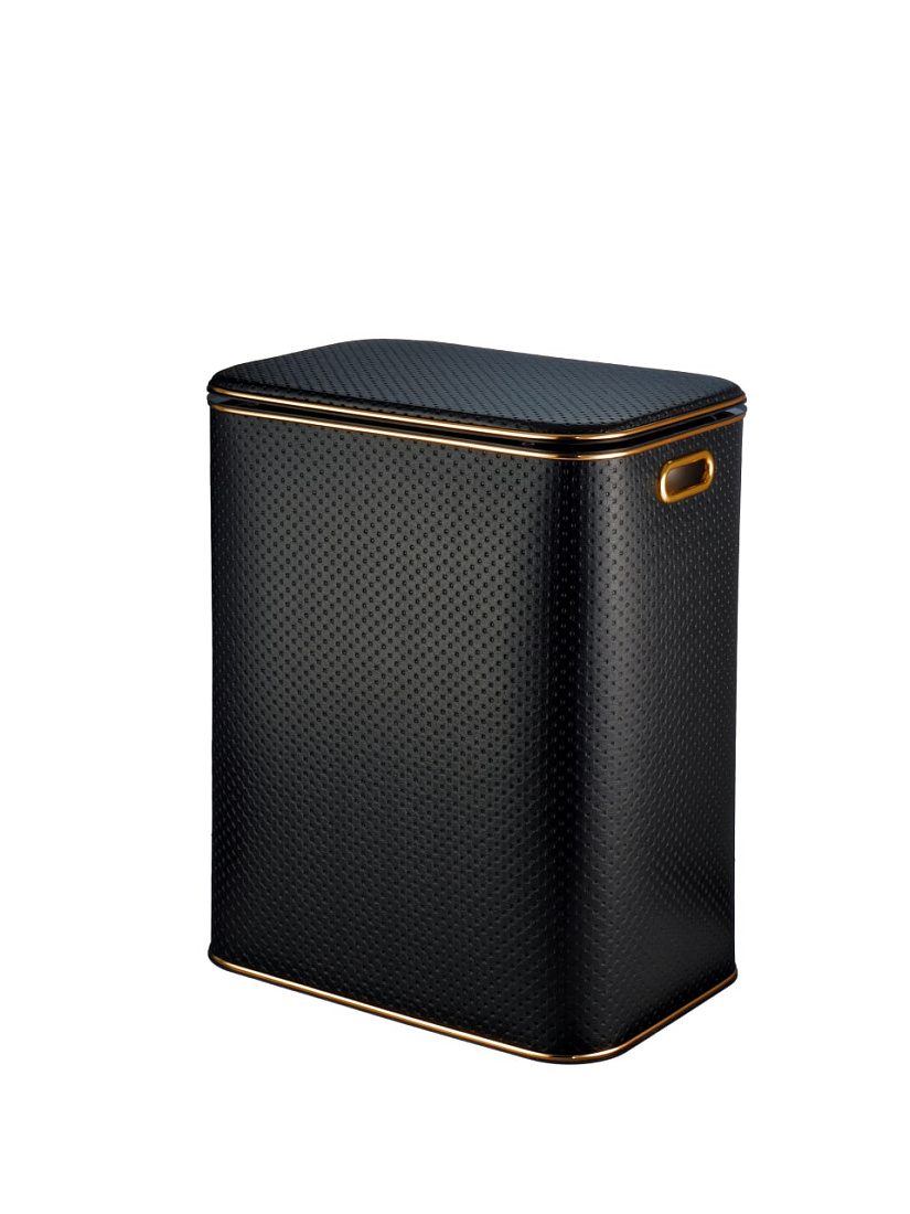 Корзина для белья Geralis PBG-S черная/золото