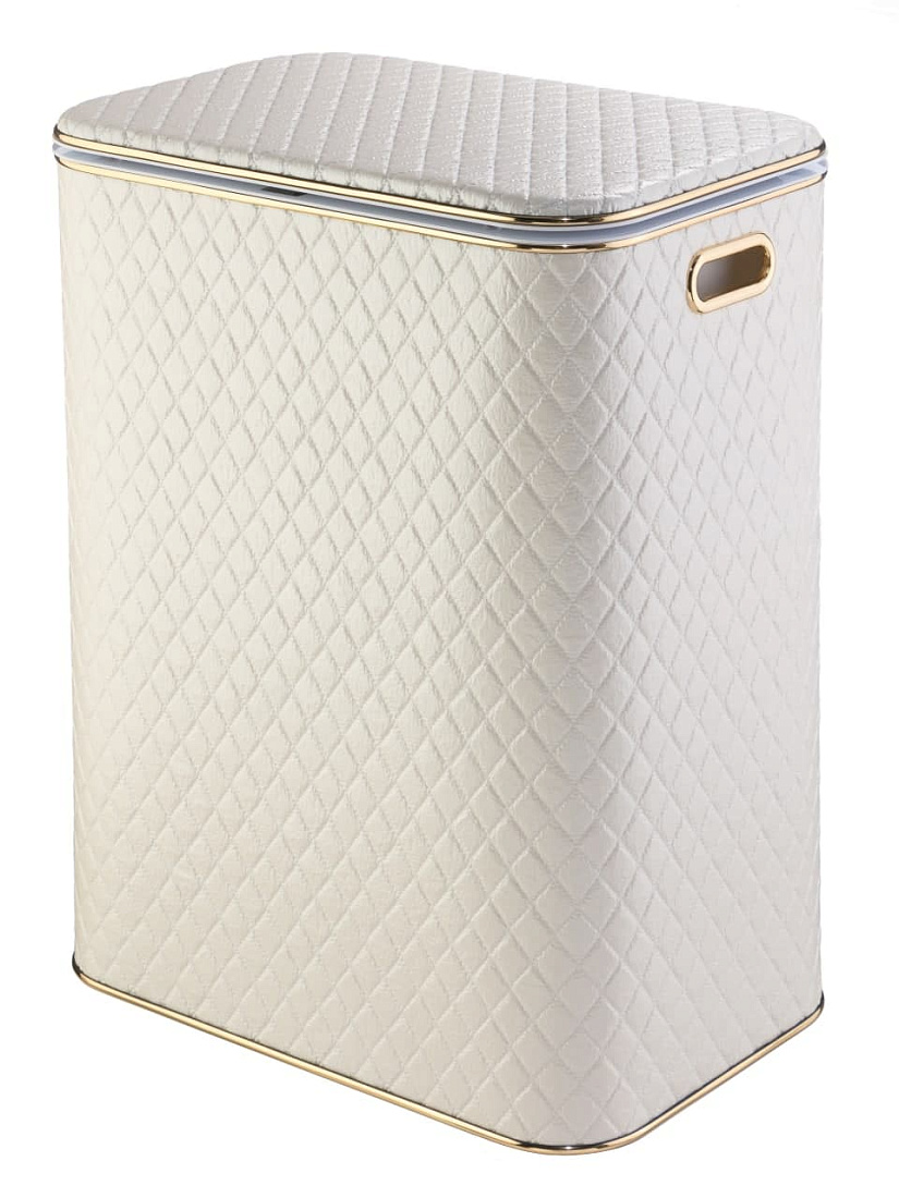 Корзина для белья Geralis CLG-S бежевая/золото