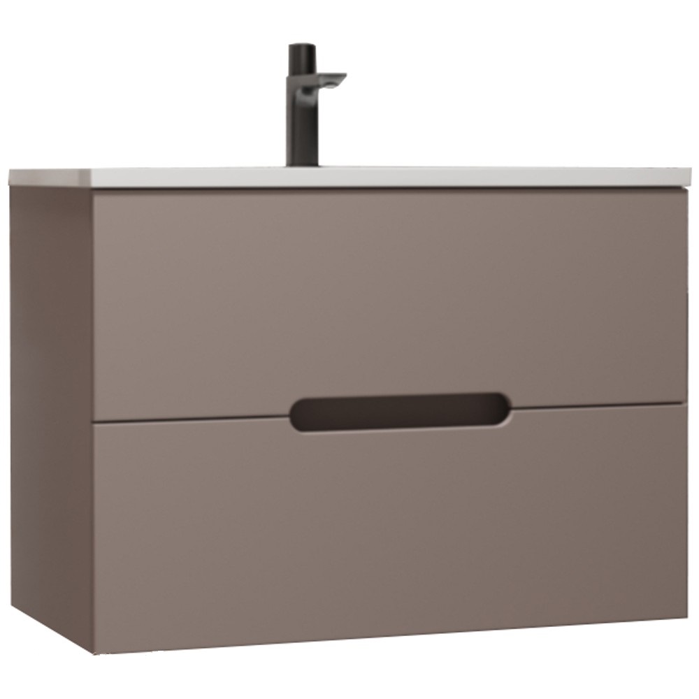 Тумба с раковиной Style Line Матис 60 подвесная, тауп темный