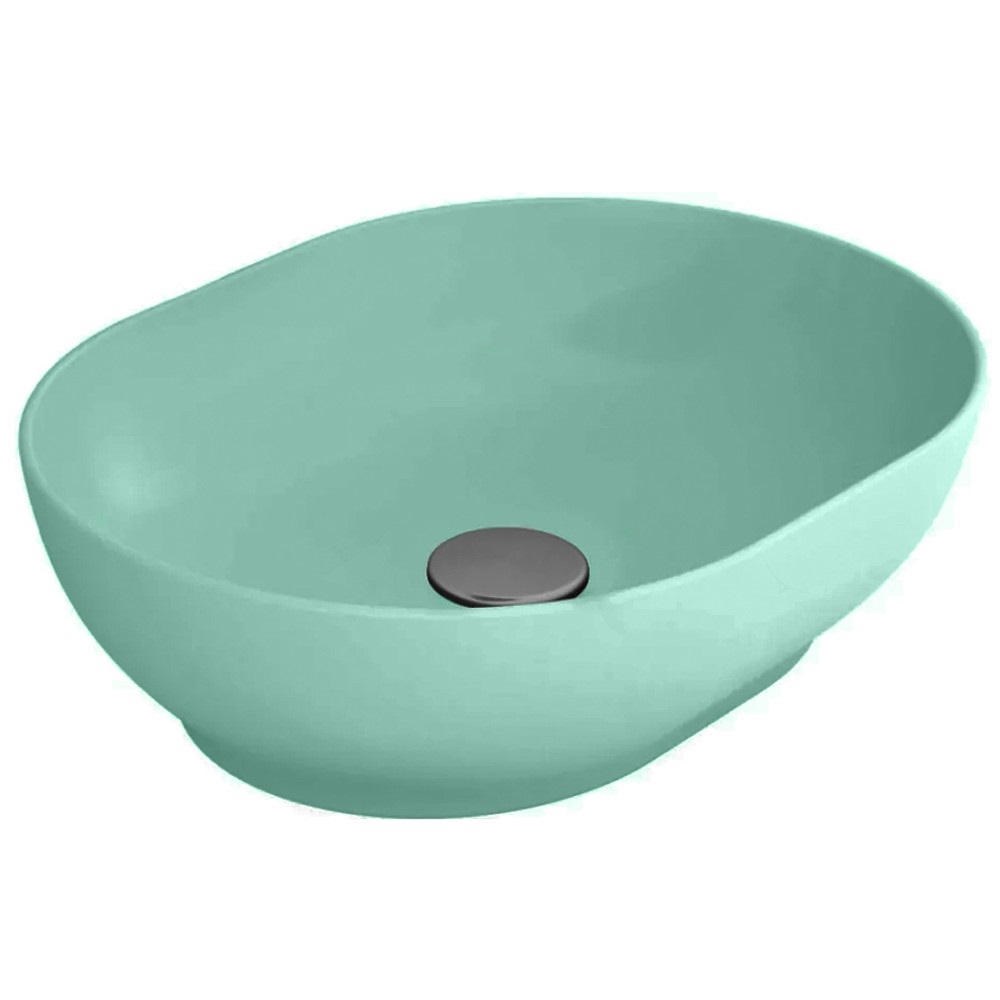 Раковина накладная Bien Motto MTLG05001FD0T1000 бирюзовый матовый