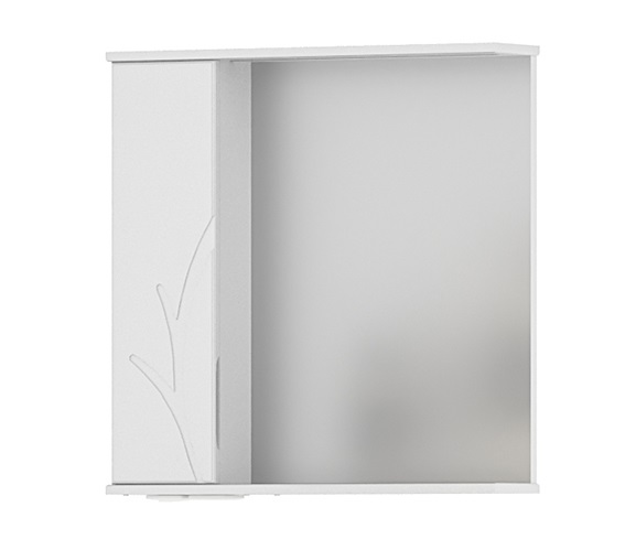 Зеркало-шкаф Volna Adel 70 L с подсветкой, белый
