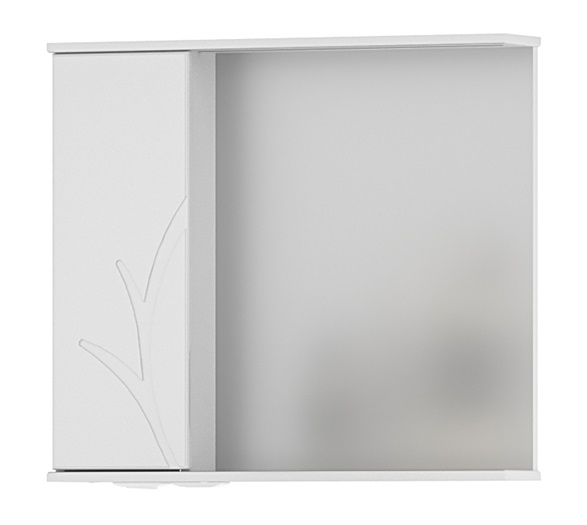 Зеркало-шкаф Volna Adel 80 L с подсветкой, белый