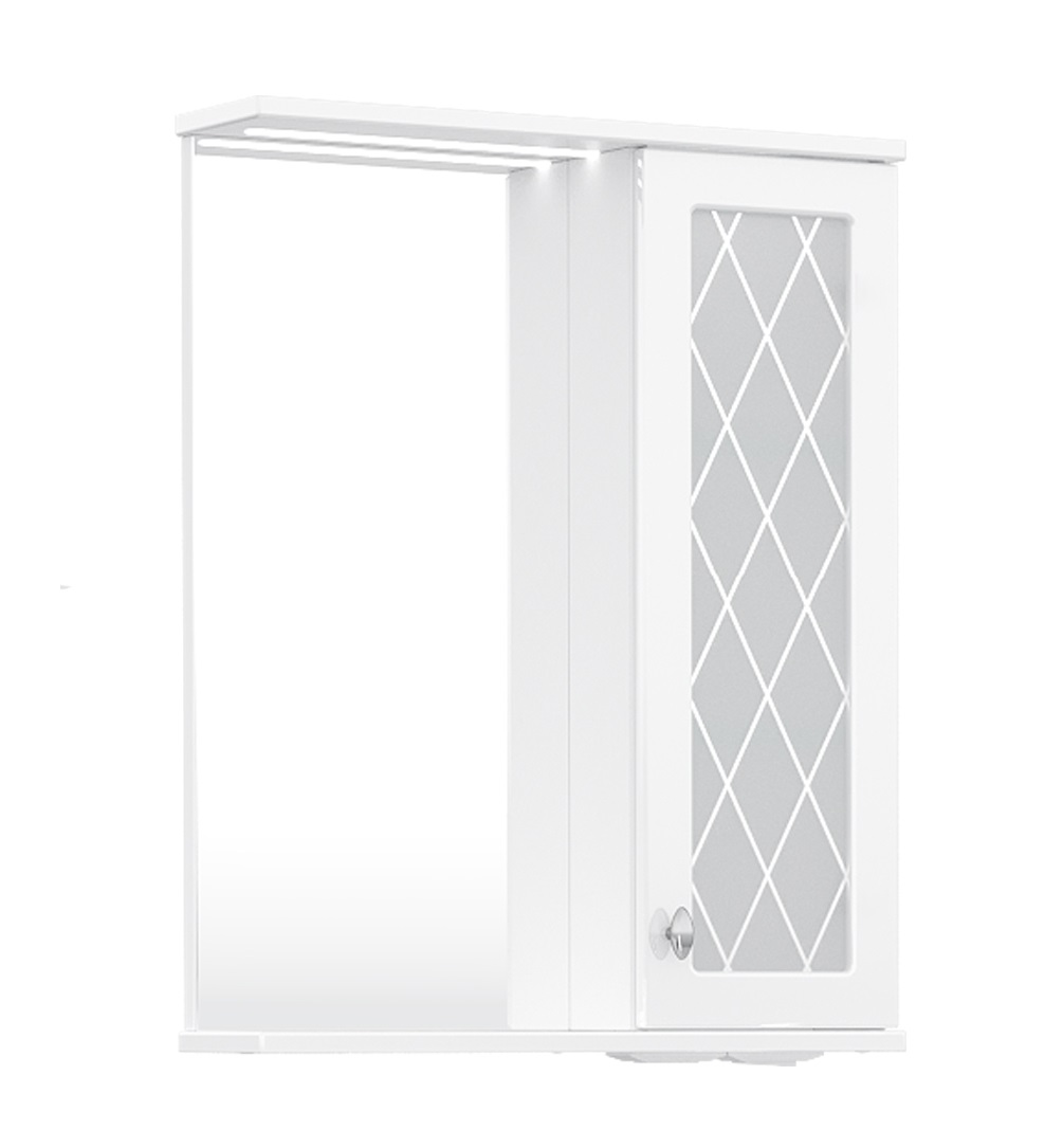 Зеркало-шкаф Volna Milena 55 R с подсветкой, белый