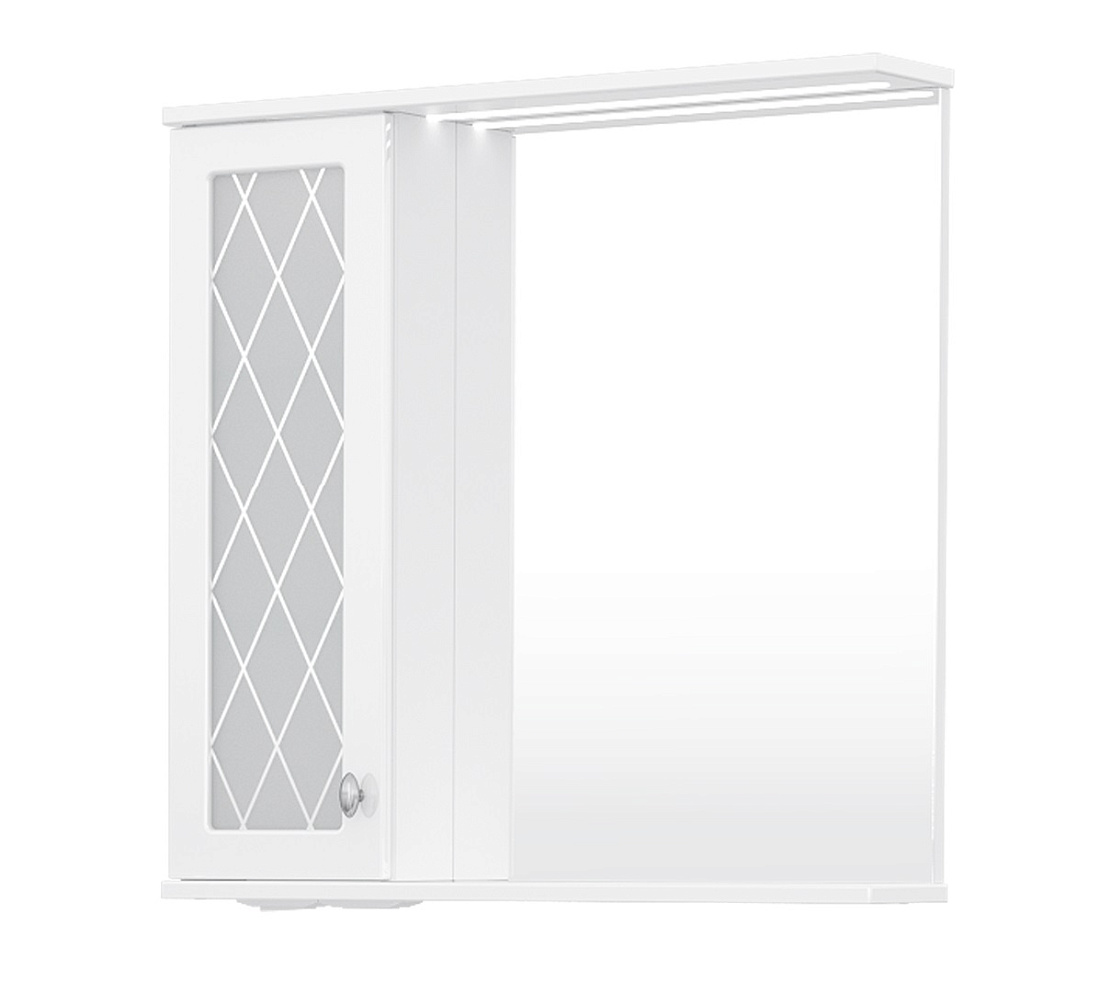 Зеркало-шкаф Volna Milena 70 L с подсветкой, белый
