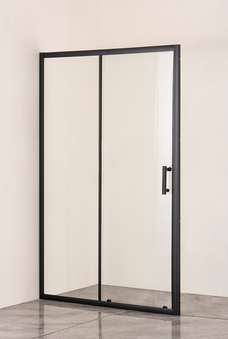 Душевая дверь в нишу Taliente TA-110-1CB 110х195 стекло прозрачное, профиль черный