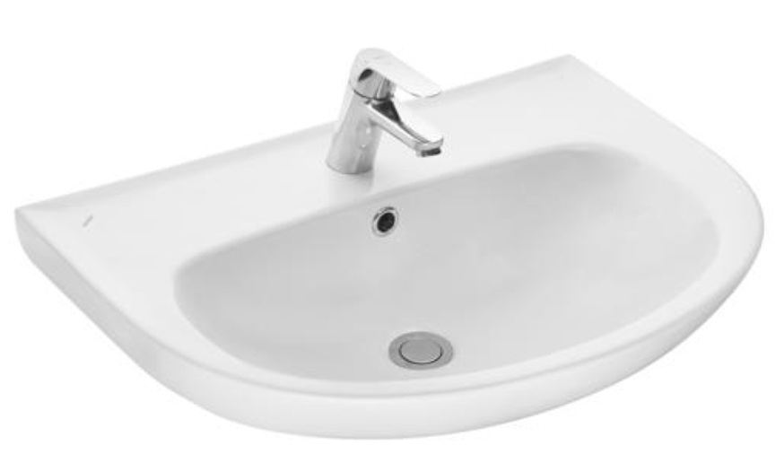 Раковина Santeri Прайм 65 с переливом, с отверстием под смеситель, белая