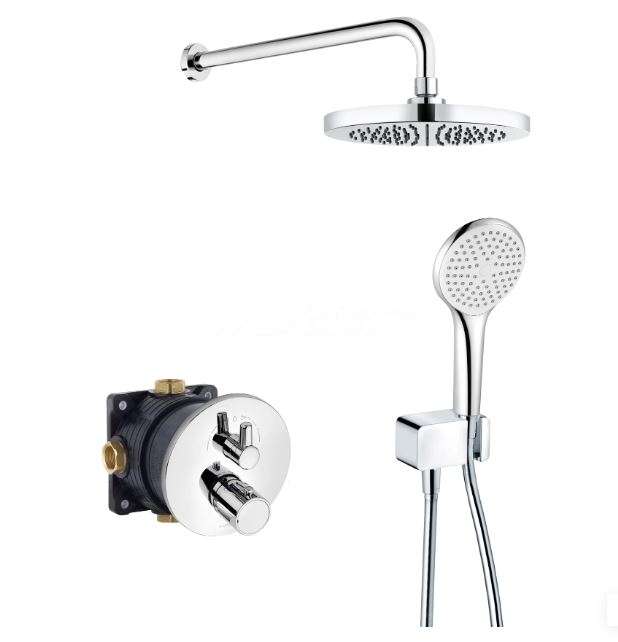 Душевая система Kludi Zenta 388320545 5 в 1 встраиваемая, с термостатом, хром