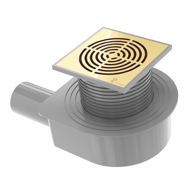 Душевой трап Boheme Smart Design 984-15-MG 15x15 см, золото матовое