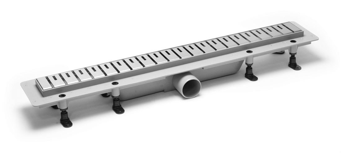 Душевой лоток Plastbrno Design 2 SZA2400, решетка из нержавеющей стали