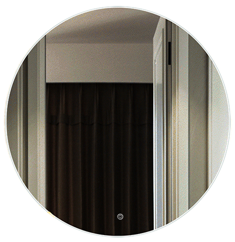 Зеркало Azario Alone Cerchio CS00079362 80х80 c подсветкой и диммером, сенсорный выключатель