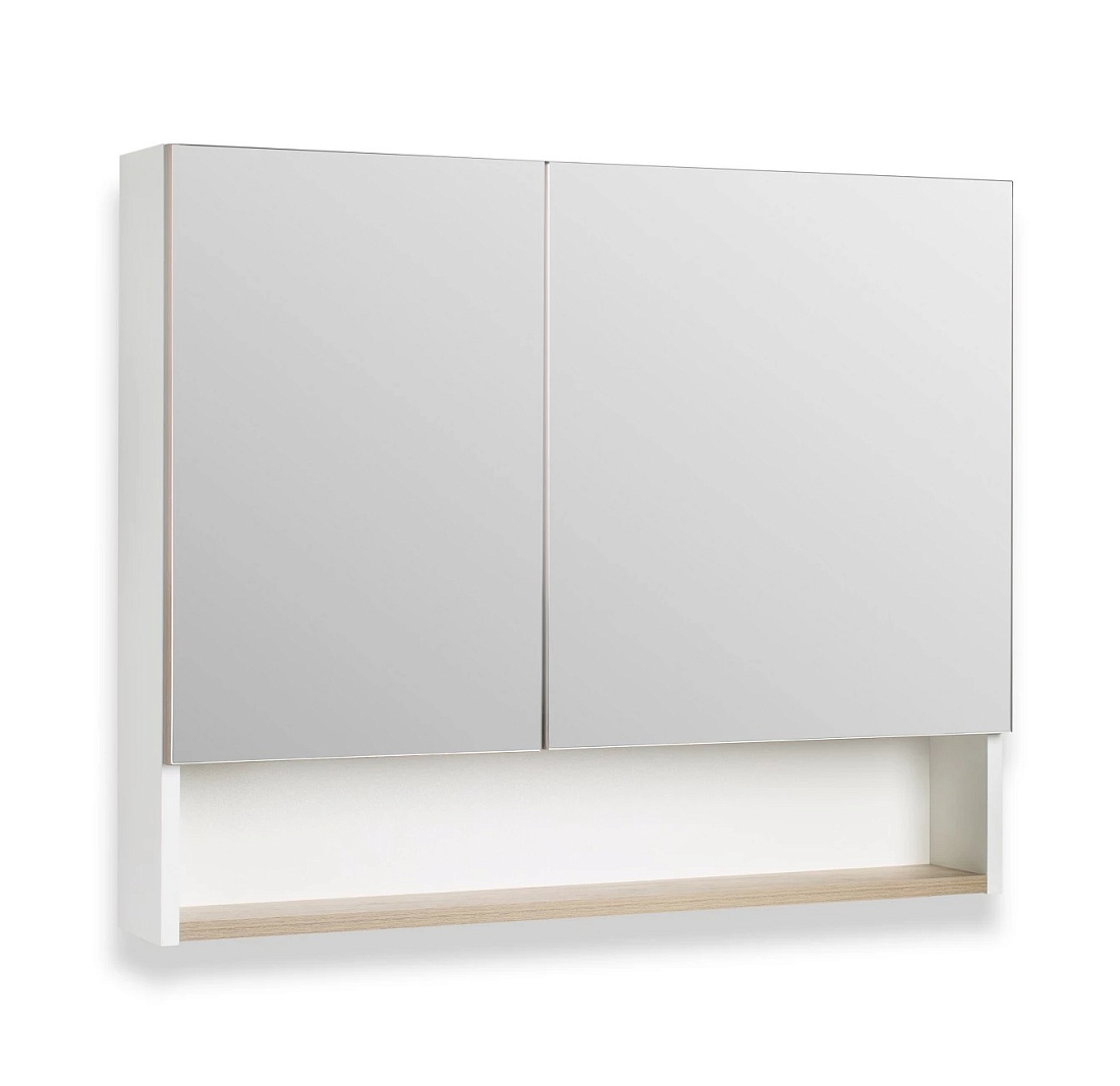 Зеркало-шкаф Runo Бари 80 крафтовый дуб/белый