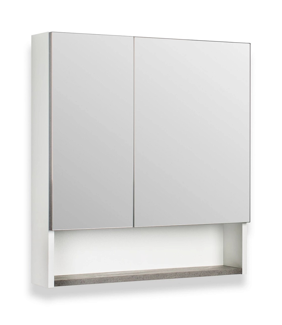Зеркало-шкаф Runo Бари 60 железный камень/белый