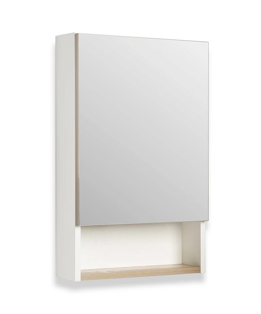 Зеркало-шкаф Runo Бари 50 крафтовый дуб/белый