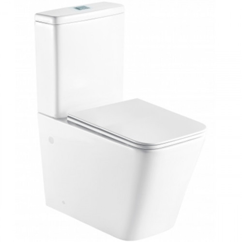 Унитаз-компакт Bolu T-2021 безободковый, сиденье с микролифтом, белый