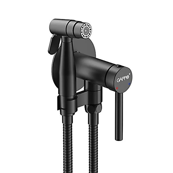 Гигиенический душ Gappo G06-6 G7206-6 со смесителем, черный