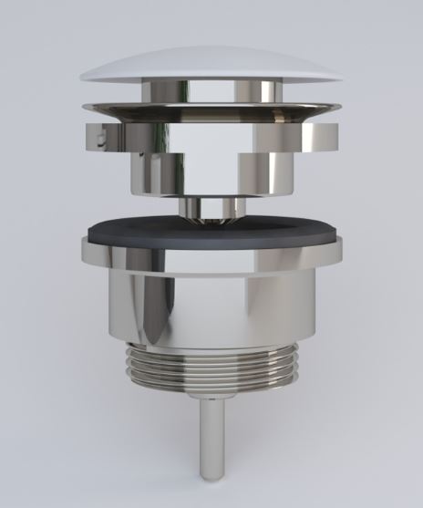 Донный клапан для раковины Plumberia Selection Up cover BO белый матовый