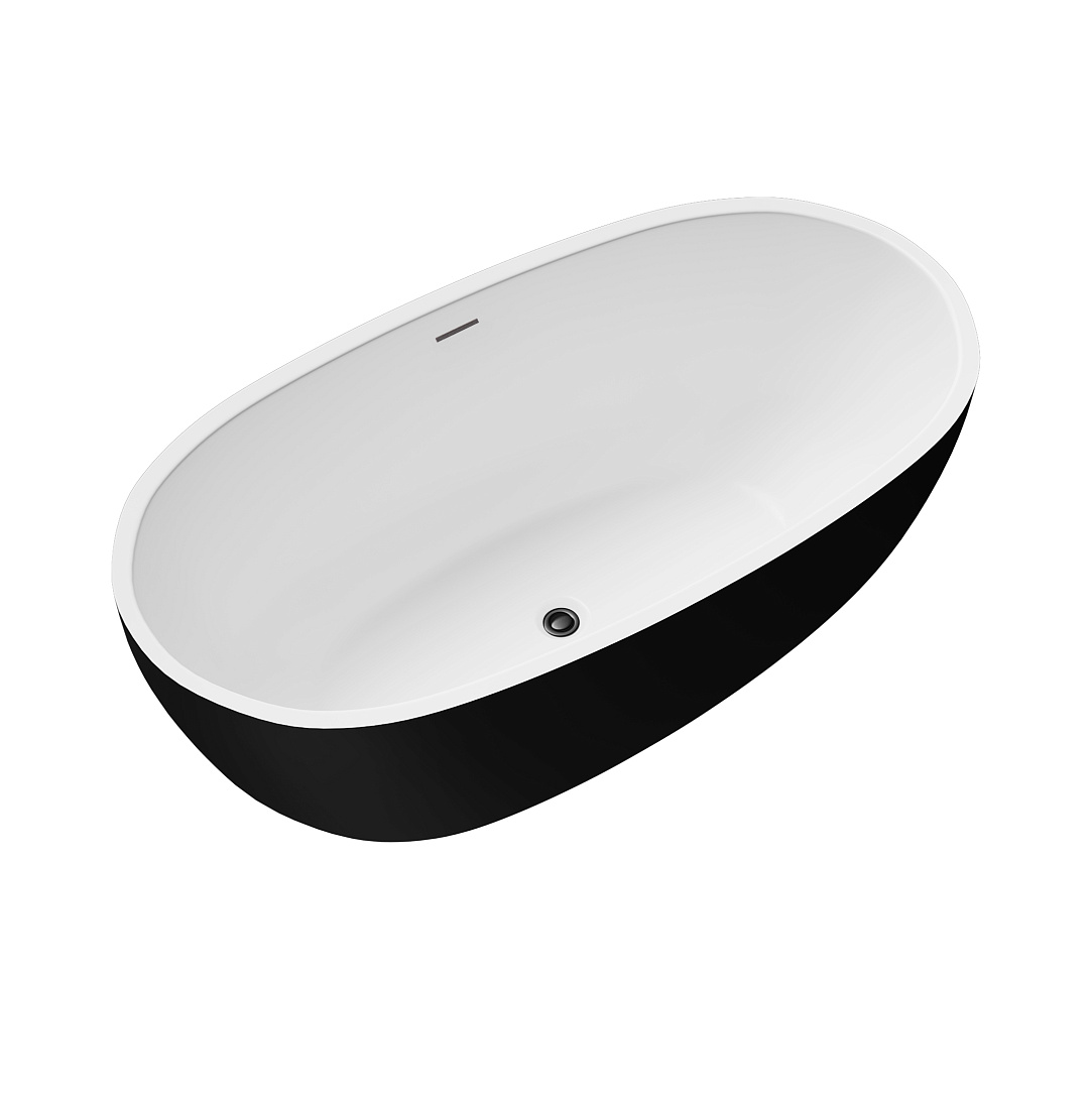 Акриловая ванна Grossman Classic 170х87 черная матовая