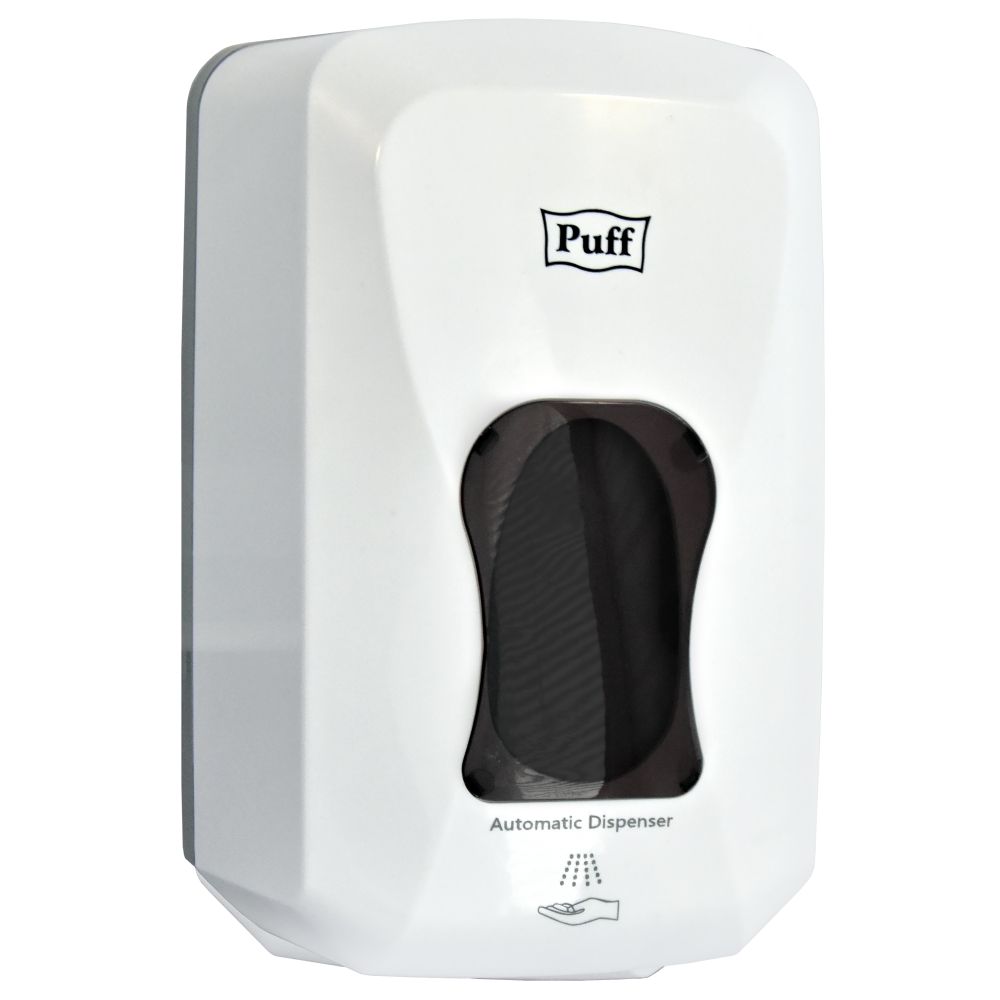 Дозатор для жидких растворов Puff - 8184, 1100мл, белый автоматический