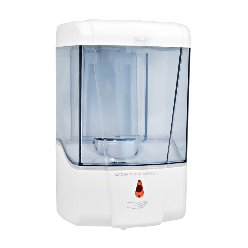 Дозатор для мыла Puff - 8180, 600мл, белый, 18х12х11 см, автоматический