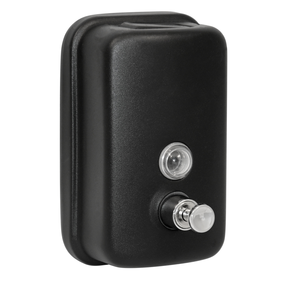 Дозатор для мыла Puff-8605Bl, черный, 500 мл, порошковое окрашивание, нерж. сталь