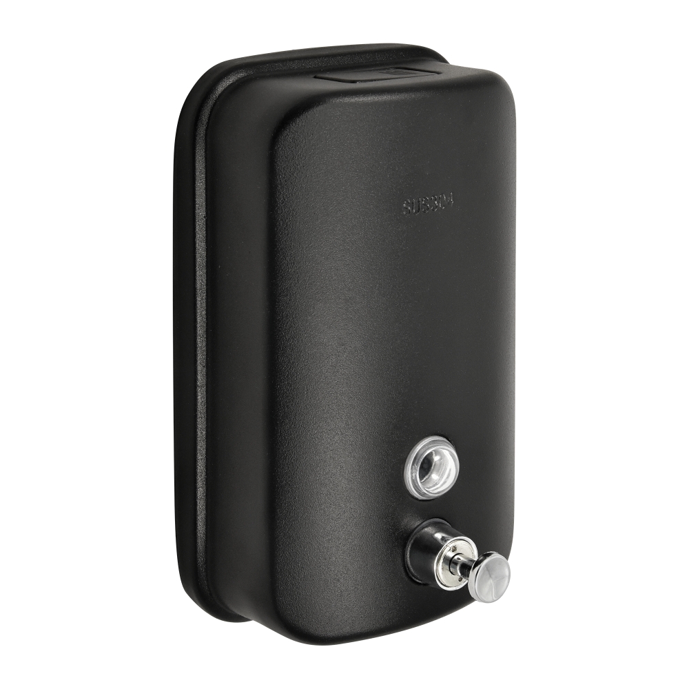 Дозатор для мыла из нерж. стали Puff-8615Bl, черный, 1000 мл, порошковое окрашивание