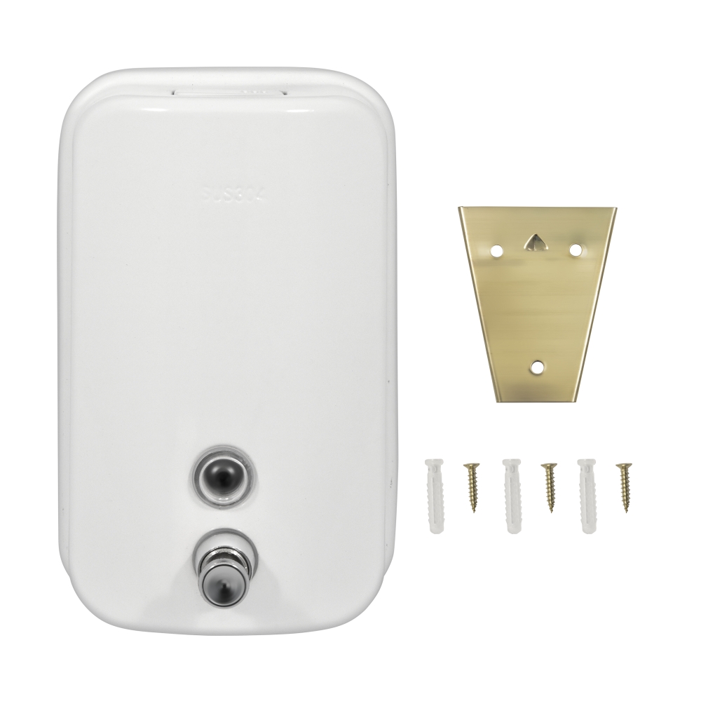 Дозатор для мыла из нерж. стали Puff-8615W, белый, 1000 мл, порошковое окрашивание