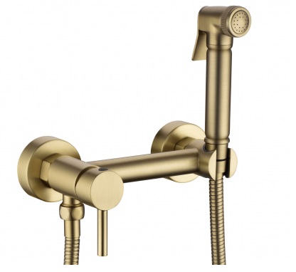 Гигиенический душ Grocenberg GB103N-MG со смесителем, золото матовое