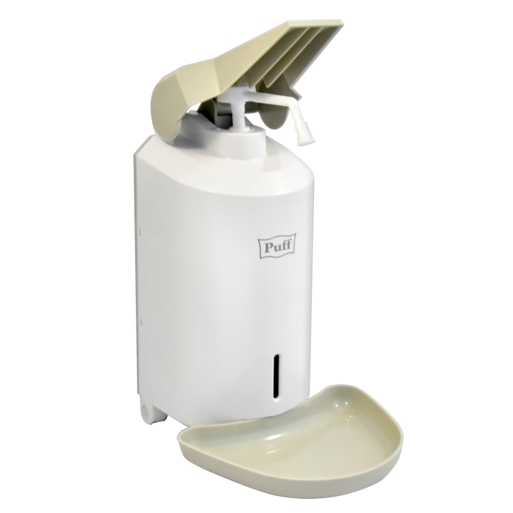 Дозатор для жидкого мыла и дез. растворов локтевой, 1000 мл, Puff-8193, пластиковый