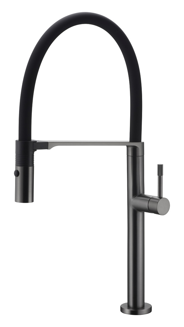 Смеситель Boheme Uno 114-GM для кухни, графит матовый