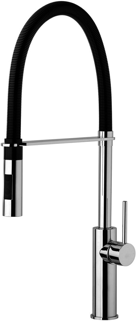 Смеситель Paffoni Light LIG179CRNO для кухни, хром/черный