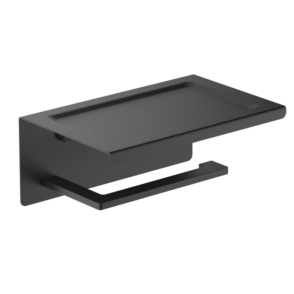 Держатель туалетной бумаги Schein Klimt 9245MB с полкой, черный