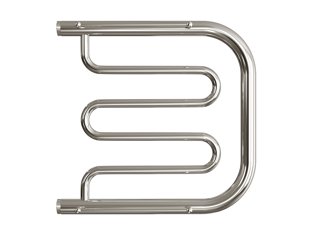 Водяной полотенцесушитель Двин D 4627086011773 полированный, 50х50 см, c полкой