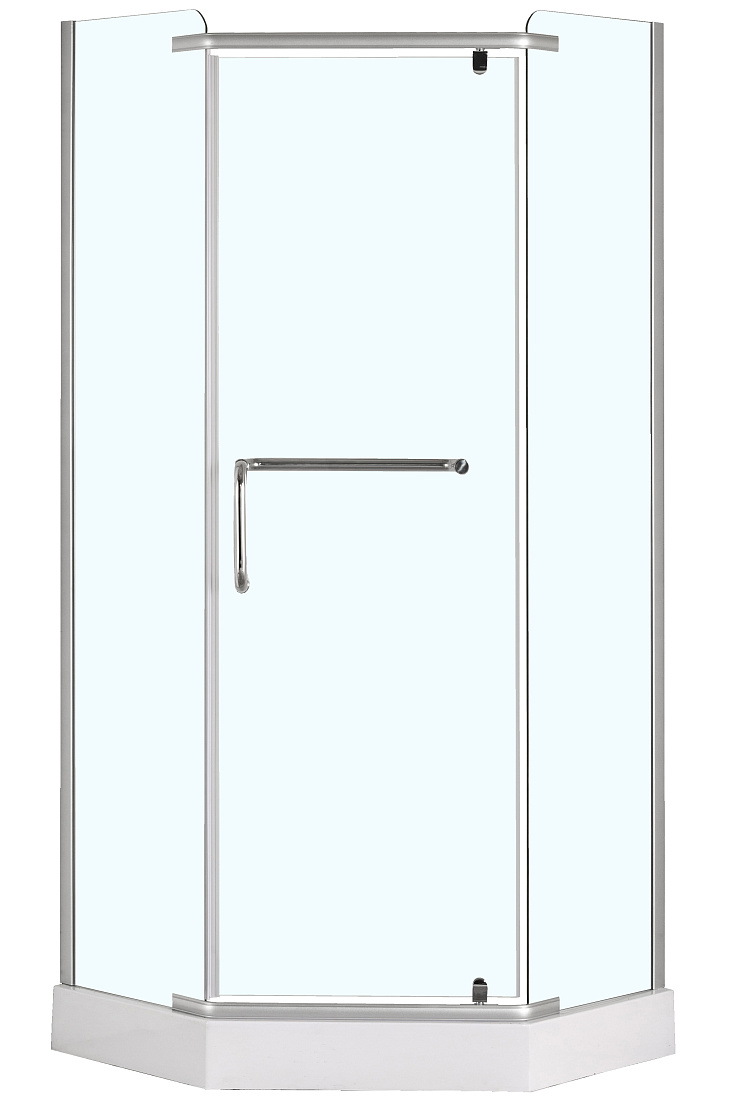 Душевой уголок Loranto Sunway CS-816S B 100х100х200 см прозрачное стекло, профиль сатин, с поддоном