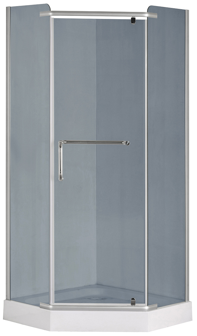 Душевой уголок Loranto Sunway CS-816S B 90 GRAY 90х90х200 см серое стекло, профиль сатин, с поддоном