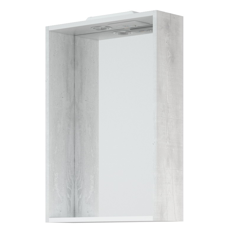 Зеркало Corozo Орегон 50/С с подсветкой, с полкой, пайн